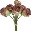 Floristik21 Rosen Antik-Rosa, Seidenblumen, künstliche Blumen L23cm 8St