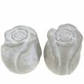 Floristik21 Grabschmuck Rose Grab-Dekoration Rosen aus Beton H7cm 6St