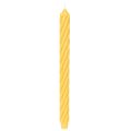 Floristik21 Gedrehte Stabkerzen aus Wachs, durchgefärbt, Gelb, 350 x 28 mm, 4 Stück