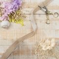 Samtband Polyamid Beige 20mm 10m für Geschenkverpackungen und Dekorationen | Floristik21.de