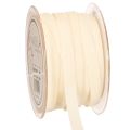 Floristik21 Samtband Rolle 10mm x 20m Creme Polyamid