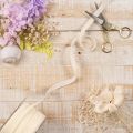 Samtband Rolle 10mm x 20m Creme Polyamid | Floristik21.de