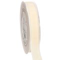 Floristik21 Geschenkband Samt Creme 20mm x 10m für Floristik und Dekoration