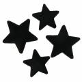 Streudeko Sterne Samt Schwarz 4/5cm 40St
