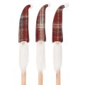 Floristik21 Weihnachtswichtel Dekostecker Nikolaus Holz Filzmütze 58cm 6er-Set Innenbereich