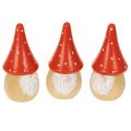 Floristik21 Mini-Wichtel-Figur aus Holz Fliegenpilz 10 cm Rot-Weiß 6er-Set