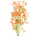Floristik21 Kunstblume Orchideenzweig 110cm Orange 3er Set Innenbereich