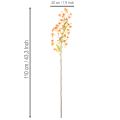 Kunstblume Orchideenzweig 110cm Orange 3er Set Innenbereich | Floristik21.de