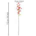Künstlicher Blütenzweig Oncidium Orchidee 112 cm Pink Grün 3er Set | Floristik21.de
