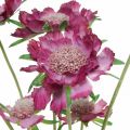 Floristik21 Skabiose Kunstblume Pink Sommerblume H64cm Bund à 3St