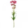 Floristik21 Künstliche Blumendeko, Skabiose Kunstblume Rosa 64cm Bund à 3St