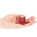 Sternförmiger Kerzenhalter aus Keramik für Stabkerzen, 8 cm, Rot, 2 Stück | Floristik21.de