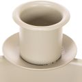 Kerzenschale mit 4 Kerzenhaltern Kunststoff Beige 15cm | Floristik21.de