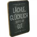 Floristik21 Aufsteller Holzschild mit Spruch Dekoschilder 20cm×15cm 2St