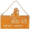 Schild mit Spruch Frosch