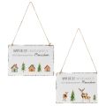 Floristik21 Metallschilder 21x14 cm 2er-Set mit Weihnachtsmotiven zum Hängen