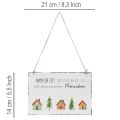Metallschilder 21x14 cm 2er-Set mit Weihnachtsmotiven zum Hängen | Floristik21.de
