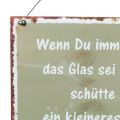 Schild zum Aufhängen „Glas“ 25cm x 25cm 3St