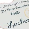 Deko-Schild Herz mit Spruch "Mein Lieblingstraining ..." 31x28cm