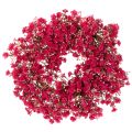 Floristik21 Blumenkranz aus künstlichem Schleierkraut, Ø 30 cm, Pink-Rot