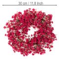 Blumenkranz aus künstlichem Schleierkraut, Ø 30 cm, Pink-Rot | Floristik21.de