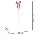 Deko-Schleifen Blumenstecker Holz 32 cm Rot Rosa 12 Stück | Floristik21.de
