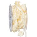 Floristik21 Schleifenband Valentino Creme 15mm 5m