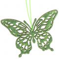 Dekohänger Schmetterling Grün Glitter8cm 12St