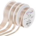 Taftband Beige 50m Verschiedene Breiten Schmuckband | Floristik21.de