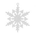 Floristik21 Schneeflocke zum Hängen 7cm weiß mit Glitter 36St