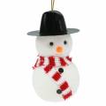 Floristik21 Christbaumschmuck Schneemann mit Hut zum Hängen H8cm 12St