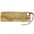 Deko Tablett Mango Holz Natur Serviertablett mit Kordel 58×19cm