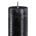 Elegante Schwarze Stabkerzen Durchgefärbt 34x300mm für Deko & Events | Floristik21.de