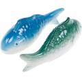 Floristik21 Schwimmfische Blau/Grün Keramik 16cm 2St