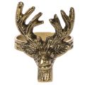 Serviettenring Metall Hirschkopf Goldoptik Ø 6 cm 4er-Set | Floristik21.de
