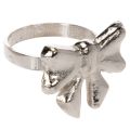 Floristik21 Serviettenring Metall Schleife Silber 5 cm 4er-Set
