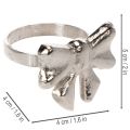 Serviettenring Metall Schleife Silber 5 cm 4er-Set | Floristik21.de