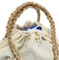 Floristik21 Shopping-Bag Natur mit Pompons 40cm x 32,5cm