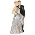 Floristik21 Silberhochzeitspaar 10cm