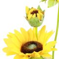 Floristik21 Kunstpflanzen künstliche Sonnenblumen Kunstblumen Deko Gelb 64cm