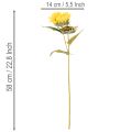 Künstliche Sonnenblumen 58cm, 3 Stiele, mit realistischen Blüten und Blättern, Gelb-Grün | Floristik21.de