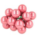 Weihnachtskugeln aus Glas am Draht 20mm glänzend Rosa Rot Set 140 Stück | Floristik21.de