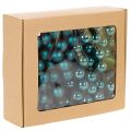 Mini Weihnachtskugeln Glas 20mm Opalblau Glänzend Matt 140 Stück | Floristik21.de