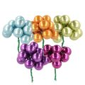 Floristik21 Mini Weihnachtskugeln am Draht 25mm Bunt 140 Stück aus Glas