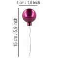 Mini-Weihnachtskugeln Glas 40mm Bunt am Draht 32 Stück | Floristik21.de