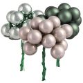 Floristik21 Spiegelbeeren Weihnachten Grün Perlmuttgrau Ø20mm 140 Stück – Festliche Mini-Kugeln