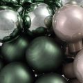 Spiegelbeeren Weihnachten Grün Perlmuttgrau Ø20mm 140 Stück – Festliche Mini-Kugeln | Floristik21.de
