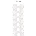 Zierband Baumwolle Spitze Weiß 25mm x 10m Rolle | Floristik21.de