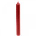 Floristik21 Stabkerze Rot durchgefärbt Kerzen Rubinrot 180mm/Ø21mm 6St