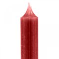 Floristik21 Stabkerze Rot durchgefärbt Kerzen Rubinrot 180mm/Ø21mm 6St